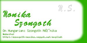 monika szongoth business card